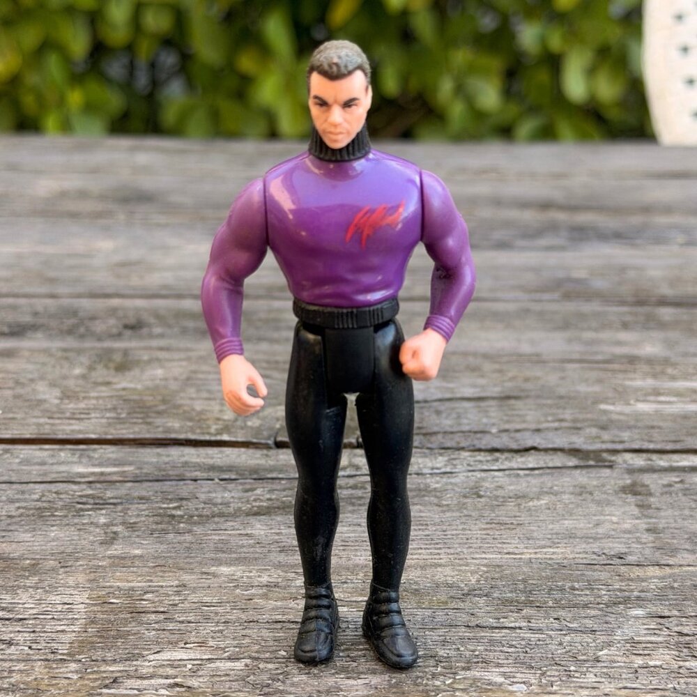 Vintage 1990 4.5” Bruce Wayne Purple Shirt Kenner Action Figure Batman DC Comics